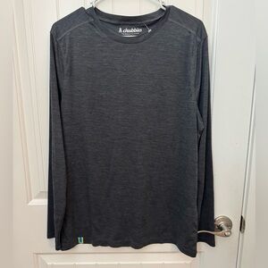 Chubbies Men's Gray Long Sleeve Shirt medium